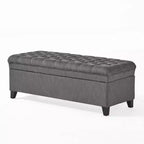 Modern Storage Bench with Large Storage Capacity, Storage Ottoman with Padding Seat, Ottoman Foot Rest for Living Room