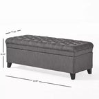 Modern Storage Bench with Large Storage Capacity, Storage Ottoman with Padding Seat, Ottoman Foot Rest for Living Room