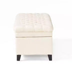 Modern Storage Bench with Large Storage Capacity, Storage Ottoman with Padding Seat, Ottoman Foot Rest for Living Room