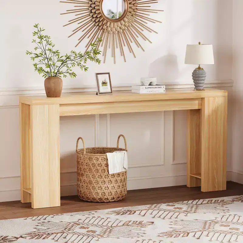 70.9 Entryway Console Table, Wooden Narrow Long Sofa Table, Rectangular Behind Couch Table for Living Room Hallway Entrance