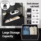 Bedside Table with 4 Fabric Drawers & Open Shelf - Multi-Functional Nightstand for Bedroom, Living Room & Office