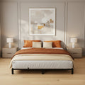 8 Inch King Size Metal Bed Frame, Low Profile Platform with Sturdy Mattress Foundation, Noise Free Easy Assembly, No Box Spring Needed