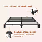 8 Inch King Size Metal Bed Frame, Low Profile Platform with Sturdy Mattress Foundation, Noise Free Easy Assembly, No Box Spring Needed