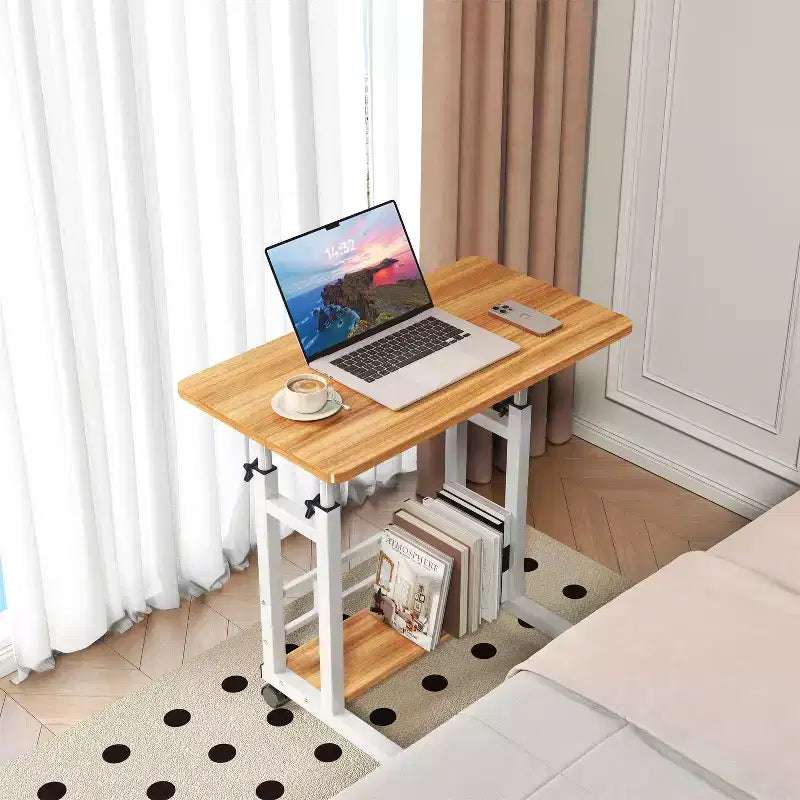 Mobile Adjustable Desk for Bedside or Dorm, 80x40cm Laptop, Study, and Dining Table for Home or Bedroom