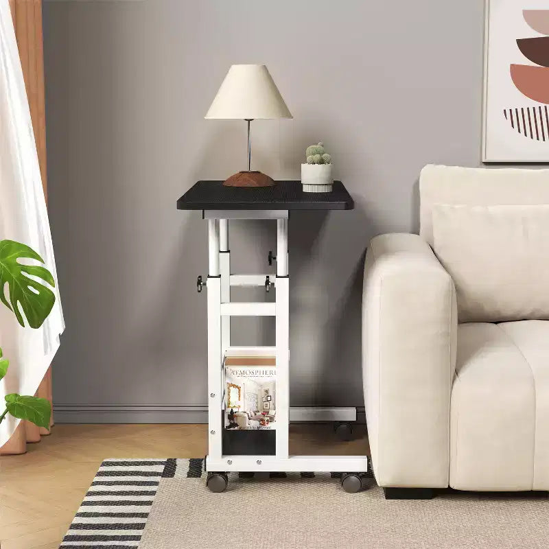 Mobile Adjustable Desk for Bedside or Dorm, 80x40cm Laptop, Study, and Dining Table for Home or Bedroom
