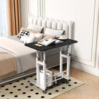 Mobile Adjustable Desk for Bedside or Dorm, 80x40cm Laptop, Study, and Dining Table for Home or Bedroom