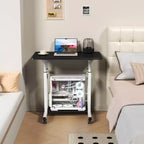 Mobile Adjustable Desk for Bedside or Dorm, 80x40cm Laptop, Study, and Dining Table for Home or Bedroom