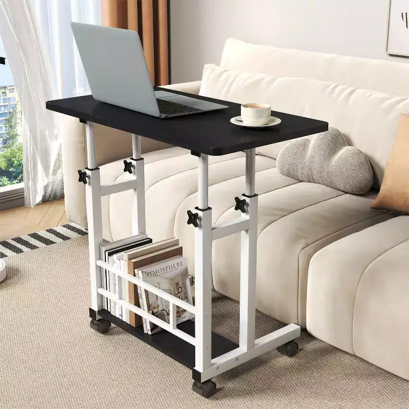 Mobile Adjustable Desk for Bedside or Dorm, 80x40cm Laptop, Study, and Dining Table for Home or Bedroom