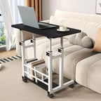 Mobile Adjustable Desk for Bedside or Dorm, 80x40cm Laptop, Study, and Dining Table for Home or Bedroom