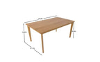 49 Rectangle Kitchen Table for 4-6,Minimalist Dining Table with Wood Frame,Multifunctional Dining Room Table for Office,Living Room