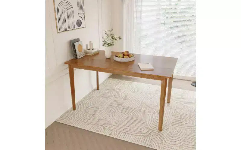 49 Rectangle Kitchen Table for 4-6,Minimalist Dining Table with Wood Frame,Multifunctional Dining Room Table for Office,Living Room