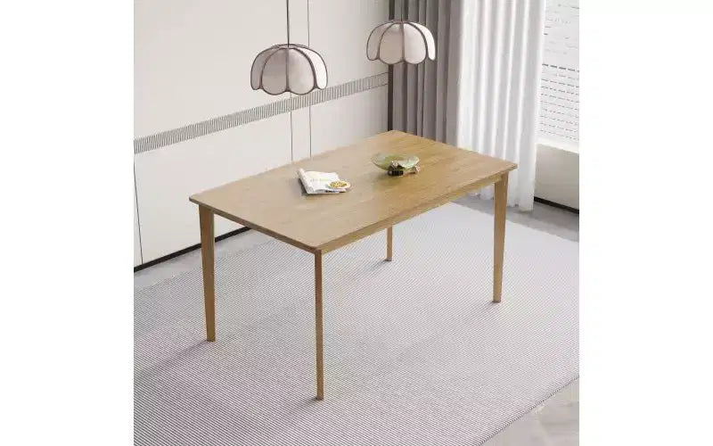 49 Rectangle Kitchen Table for 4-6,Minimalist Dining Table with Wood Frame,Multifunctional Dining Room Table for Office,Living Room