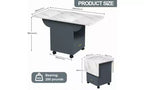 Wood Movable Dining Table with Wheels,Folding Kitchen Table with Storage,Multifunctional End Table for Coffee Table,Kitchen Island