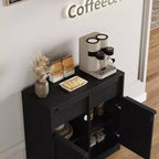 Sideboard Buffet Cabinet with 4 Drawers, 62.4 Large Coffee Cabinet with Storage, Modern Storage Buffet Table for Kitchen Dining Room, Living Room