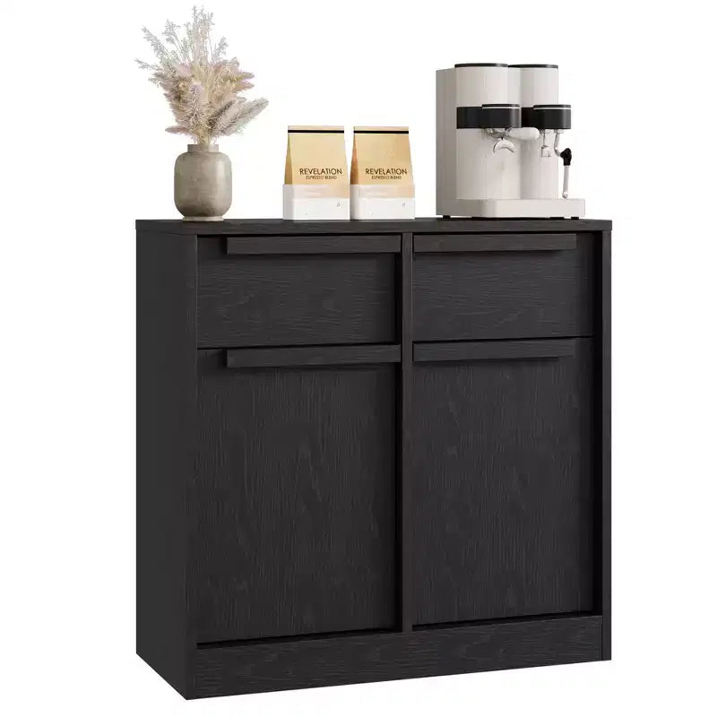 Sideboard Buffet Cabinet with 4 Drawers, 62.4 Large Coffee Cabinet with Storage, Modern Storage Buffet Table for Kitchen Dining Room, Living Room