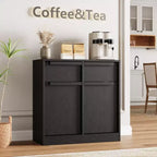 Sideboard Buffet Cabinet with 4 Drawers, 62.4 Large Coffee Cabinet with Storage, Modern Storage Buffet Table for Kitchen Dining Room, Living Room