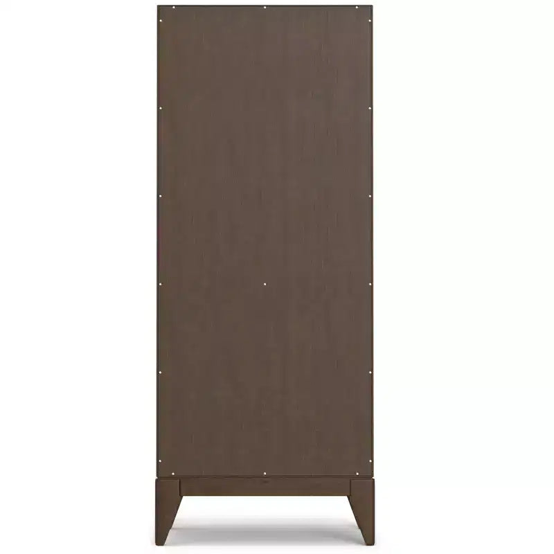 SOLID HARDWOOD 66 inch x 24 inch Mid Century Modern 5 Shelf Bookcase