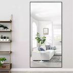 71x32 Black Framed Oversized Floor Mirror Full Length Mirror