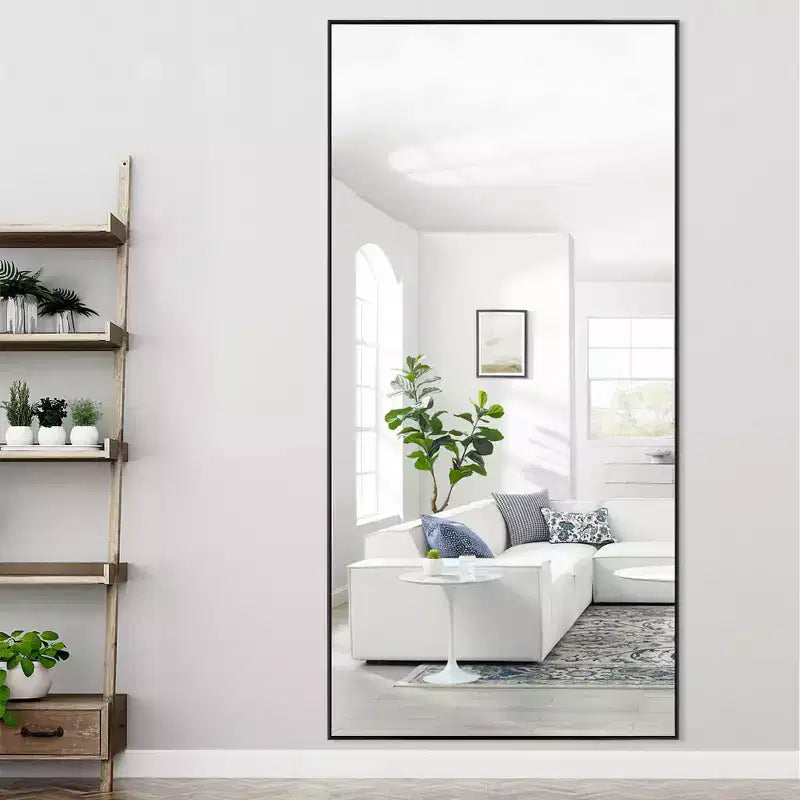 71x32 Black Framed Oversized Floor Mirror Full Length Mirror