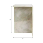 Table d'appoint élégante, table latérale ou petite table de chevet pour décoration intérieure - table d'appoint carrée en marbre parfaite pour chambre ou salon