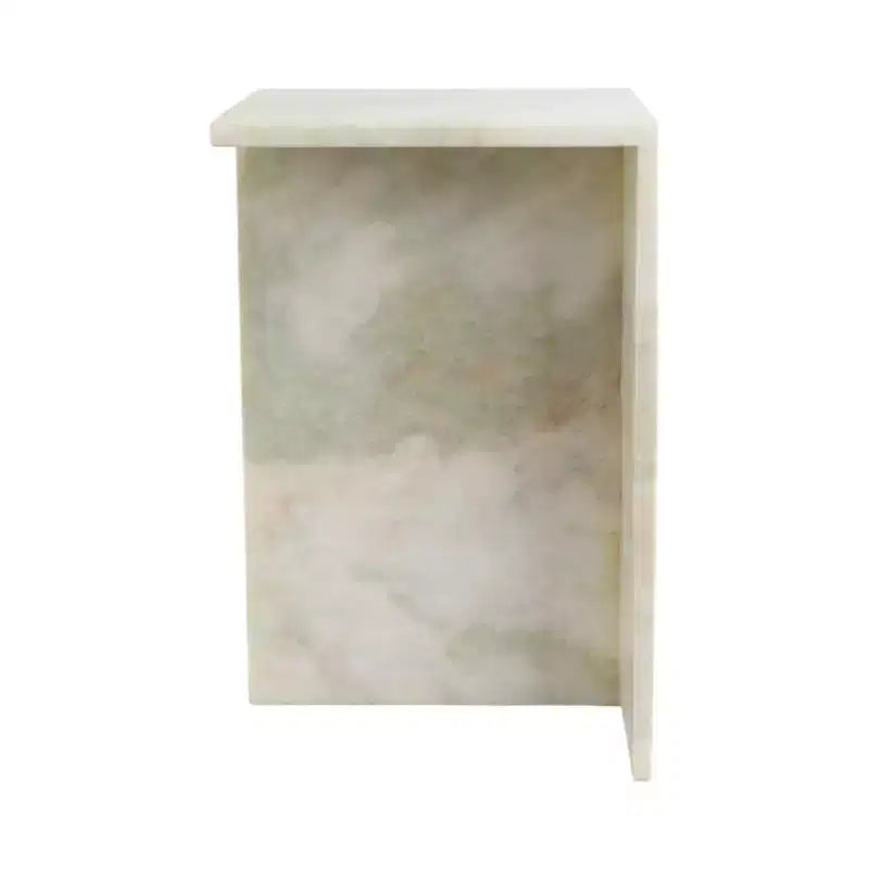 Table d'appoint élégante, table latérale ou petite table de chevet pour décoration intérieure - table d'appoint carrée en marbre parfaite pour chambre ou salon