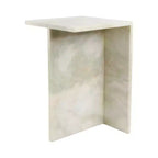 Table d'appoint élégante, table latérale ou petite table de chevet pour décoration intérieure - table d'appoint carrée en marbre parfaite pour chambre ou salon