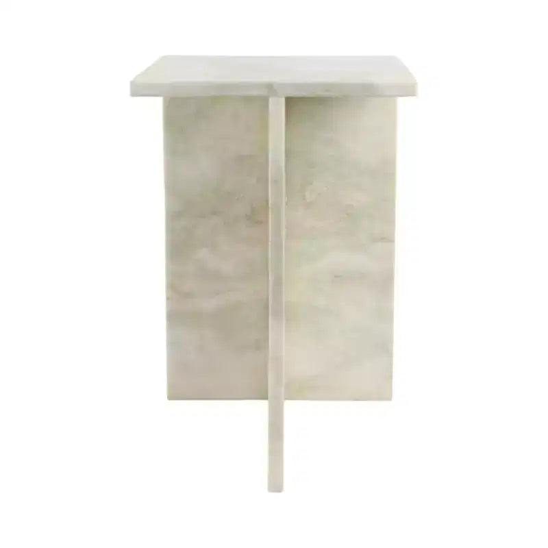 Table d'appoint élégante, table latérale ou petite table de chevet pour décoration intérieure - table d'appoint carrée en marbre parfaite pour chambre ou salon