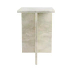 Table d'appoint élégante, table latérale ou petite table de chevet pour décoration intérieure - table d'appoint carrée en marbre parfaite pour chambre ou salon
