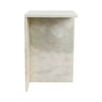 Table d'appoint élégante, table latérale ou petite table de chevet pour décoration intérieure - table d'appoint carrée en marbre parfaite pour chambre ou salon