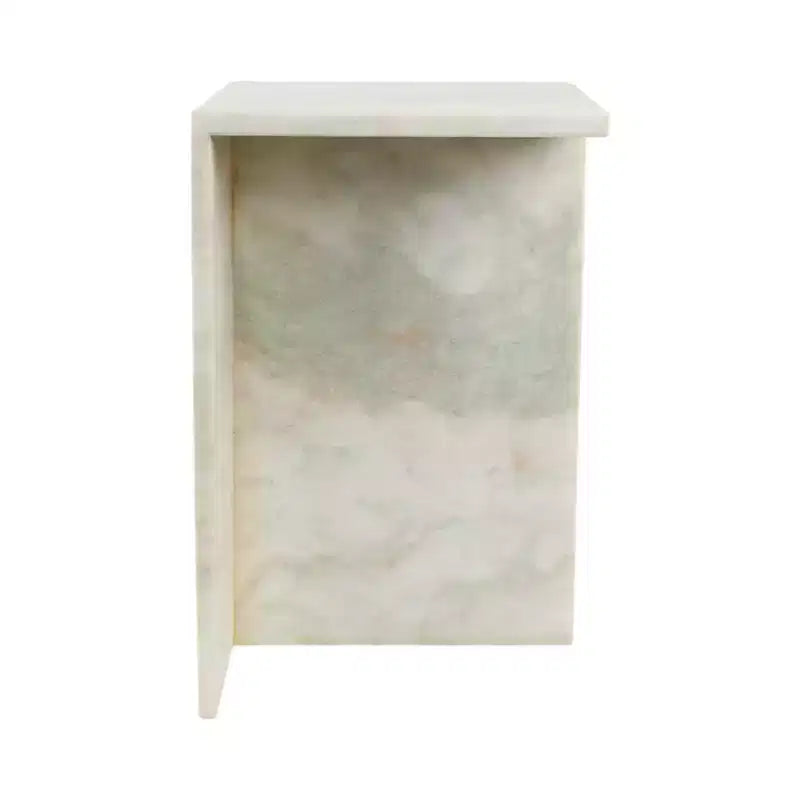Table d'appoint élégante, table latérale ou petite table de chevet pour décoration intérieure - table d'appoint carrée en marbre parfaite pour chambre ou salon