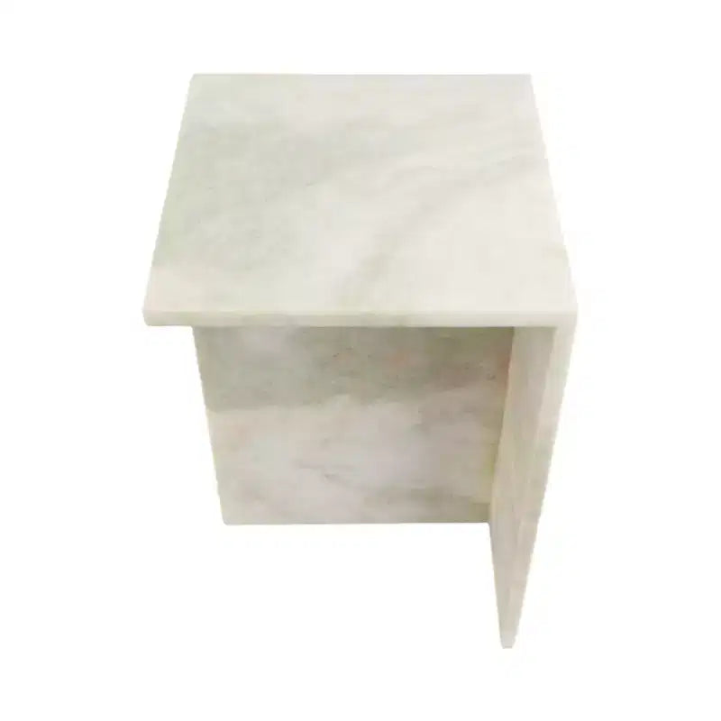 Table d'appoint élégante, table latérale ou petite table de chevet pour décoration intérieure - table d'appoint carrée en marbre parfaite pour chambre ou salon
