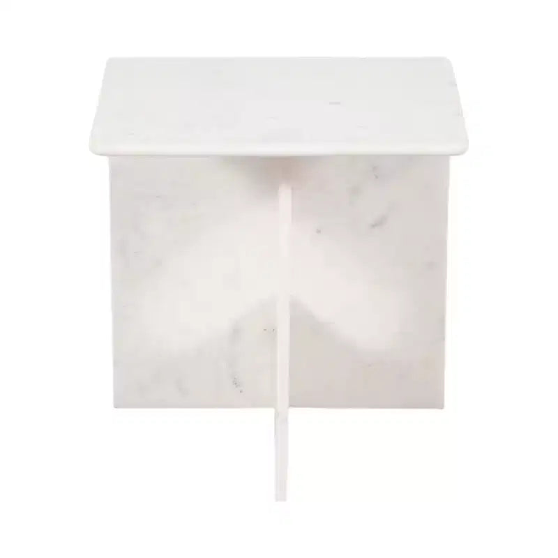 Table d'appoint élégante, table latérale ou petite table de chevet pour décoration intérieure - table d'appoint carrée en marbre parfaite pour chambre ou salon