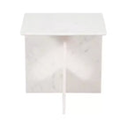 Table d'appoint élégante, table latérale ou petite table de chevet pour décoration intérieure - table d'appoint carrée en marbre parfaite pour chambre ou salon