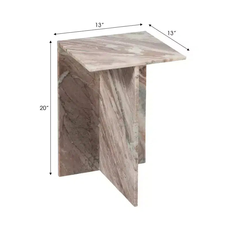 Table d'appoint élégante, table latérale ou petite table de chevet pour décoration intérieure - table d'appoint carrée en marbre parfaite pour chambre ou salon