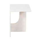 Table d'appoint élégante, table latérale ou petite table de chevet pour décoration intérieure - table d'appoint carrée en marbre parfaite pour chambre ou salon