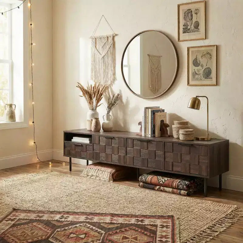 78 Mid Century Modern TV Stand for 65+ Inch TVs, TV Console with Storage Cabinets for Living Room, Entertainment Center Storage