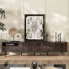 78 Mid Century Modern TV Stand for 65+ Inch TVs, TV Console with Storage Cabinets for Living Room, Entertainment Center Storage