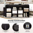 Shoe Storage Bench w/Umbrella StandPadded Seat Adjustable & Removable Shelves