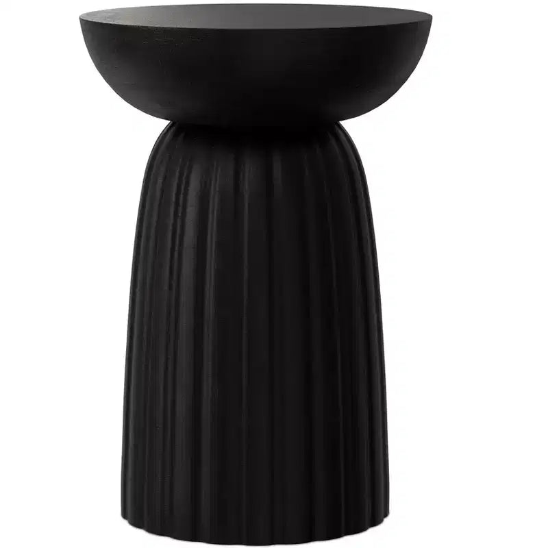 13 inch Wide Solid Mango Contemporary Stripe Accent Table