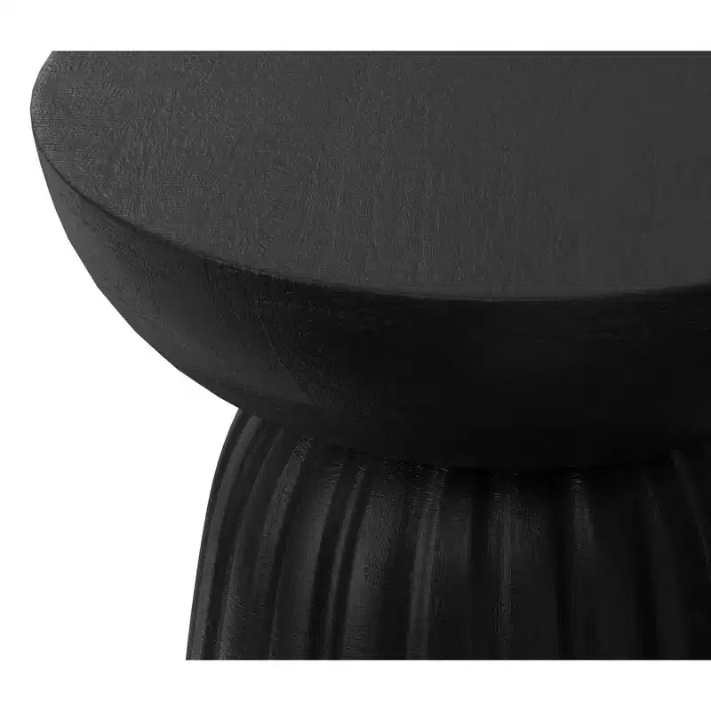 13 inch Wide Solid Mango Contemporary Stripe Accent Table