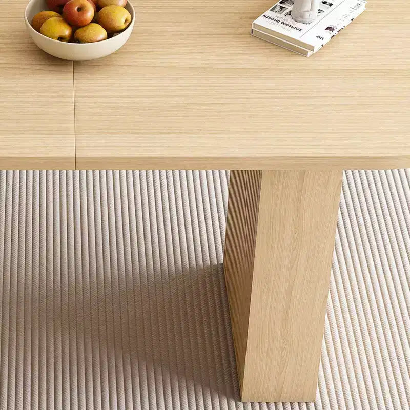 Oval Farmhouse Dining Table, Wood Strip Pedestal Kitchen Table with 330lb Weight Capacity, Multi-Purpose Dining Room Table
