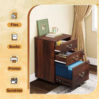 File Cabinet 2-Drawer, Small Office Furniture with Lock, Rolling Under Desk Filing Cabinet for Home Office