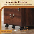 File Cabinet 2-Drawer, Small Office Furniture with Lock, Rolling Under Desk Filing Cabinet for Home Office