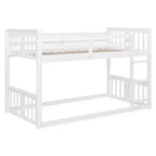 Twin Over Twin Wood Bunk Bed for Kids' Room