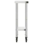 Tekerlekli Mutfak Çalışma Masası 32,5x11,8x33,5 Paslanmaz Çelik