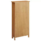 Storage Cabinet Light Oak Solid Oak Wood, MDF Veneer Medium