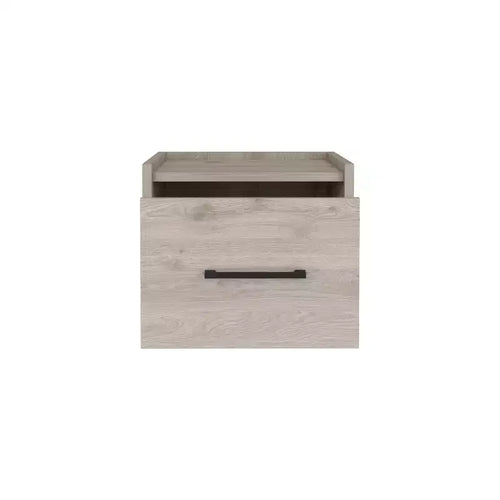 HomeRoots 10 Gray Wood One Drawer Floating Nightstand
