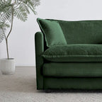 Conjunto de sofá de chenilla de 3 piezas con cojines para los brazos y cojines decorativos; incluye 2 sillones y un sofá de 2 plazas