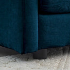 Conjunto de sofá de chenilla de 3 piezas con cojines para los brazos y cojines decorativos; incluye 2 sillones y un sofá de 2 plazas