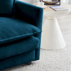 Conjunto de sofá de chenilla de 3 piezas con cojines para los brazos y cojines decorativos; incluye 2 sillones y un sofá de 2 plazas